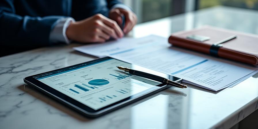 Professional contract and digital tablet representing legal transparency